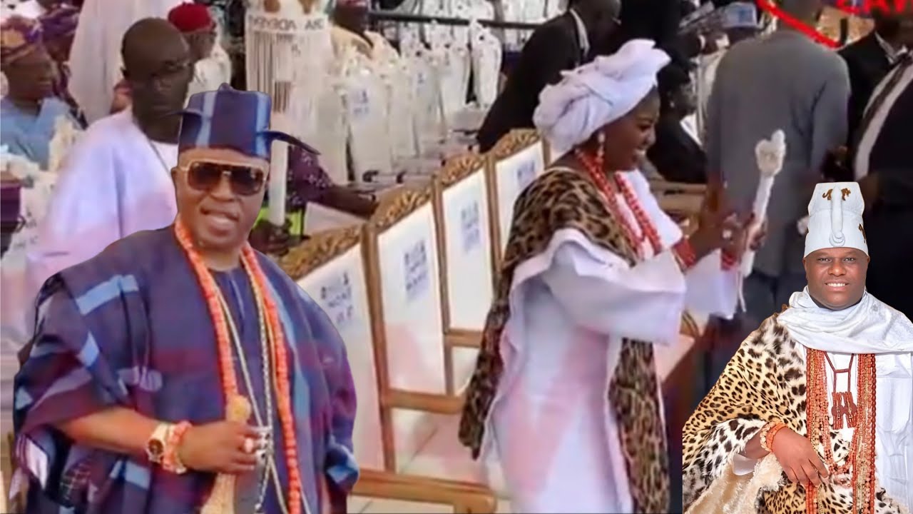 DRAMA AS OONI IFE'S WIFE GREETED OLUWO OF IWO DURING THE OLUBADAN CORONATION CEREMONY