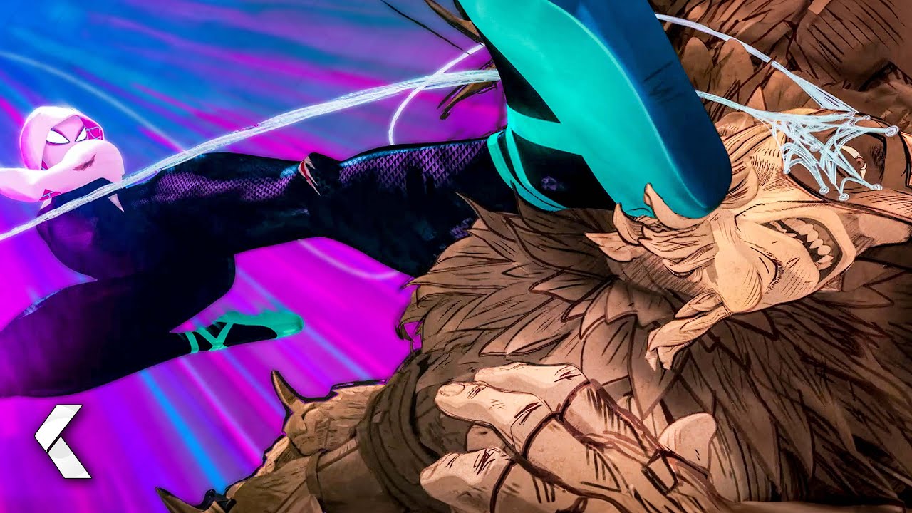 Spider-Gwen Fights The Paper Vulture Scene - Spider-Man: Across the Spider-Verse (2023)