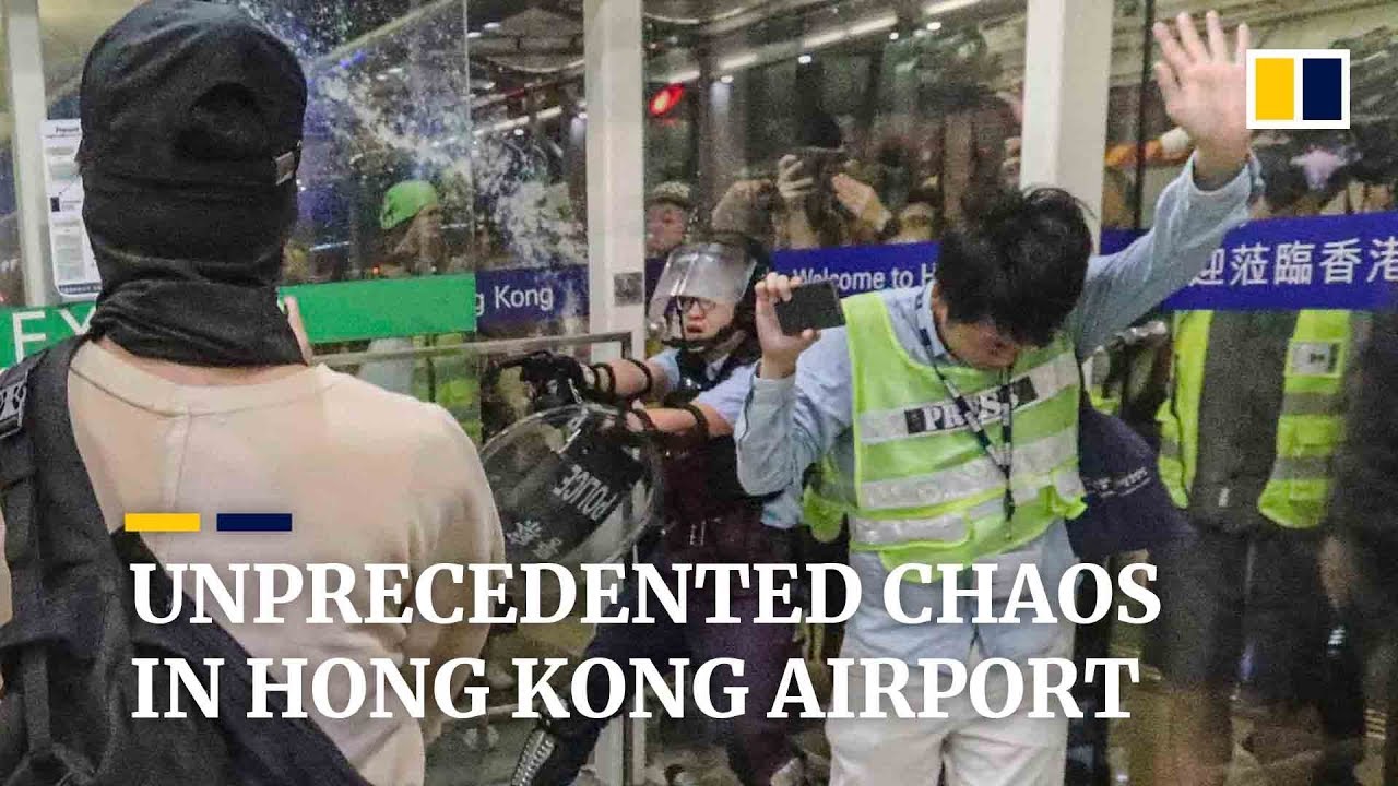 Unprecedented chaos in Hong Kong airport