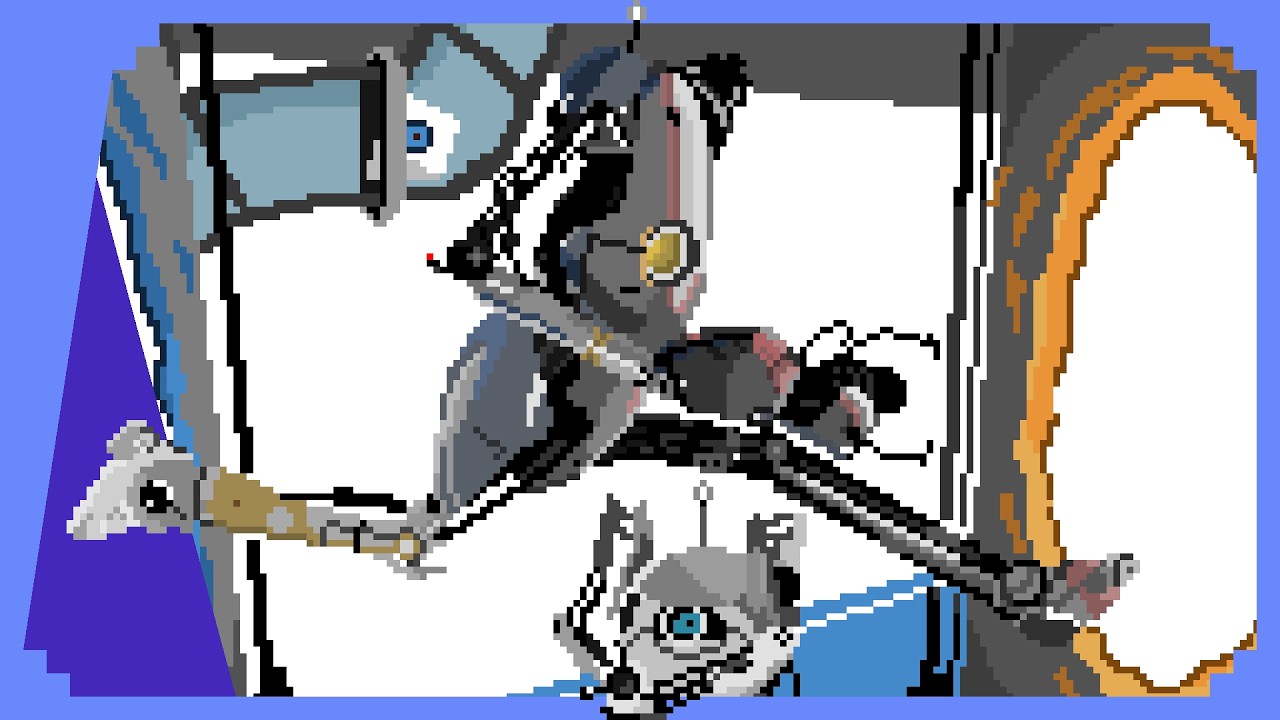 Portal 2 // Pixel Art Time Lapse!
