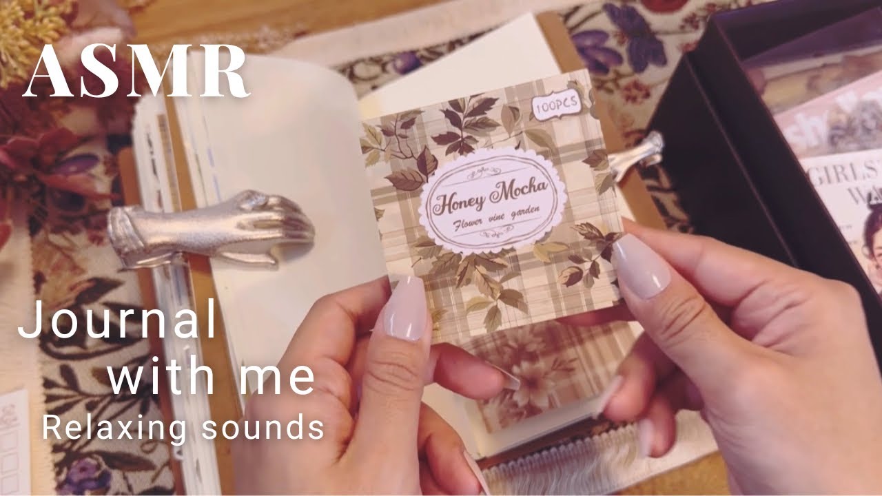 ASMR|新しい素材で秋コラージュ🍁Scrapbooking Journaling Relaxing sounds