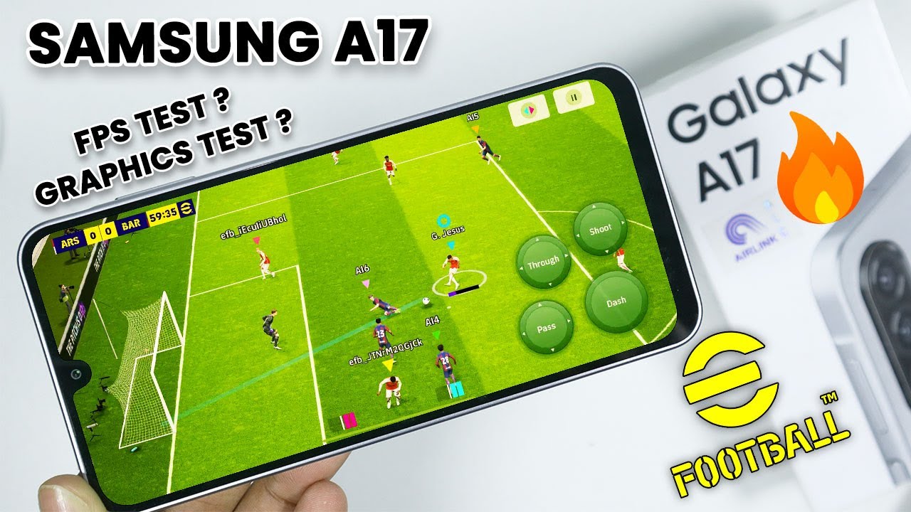 Samsung A17: Тест игры в киберфутбол + съемка с рук 🔥