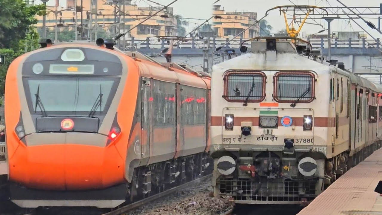 Dangerous 130kmph WAP7 Bangalore Rajdhani+Tamil Nadu SF+Sampoorna Kranti attacks Dankaur-IR