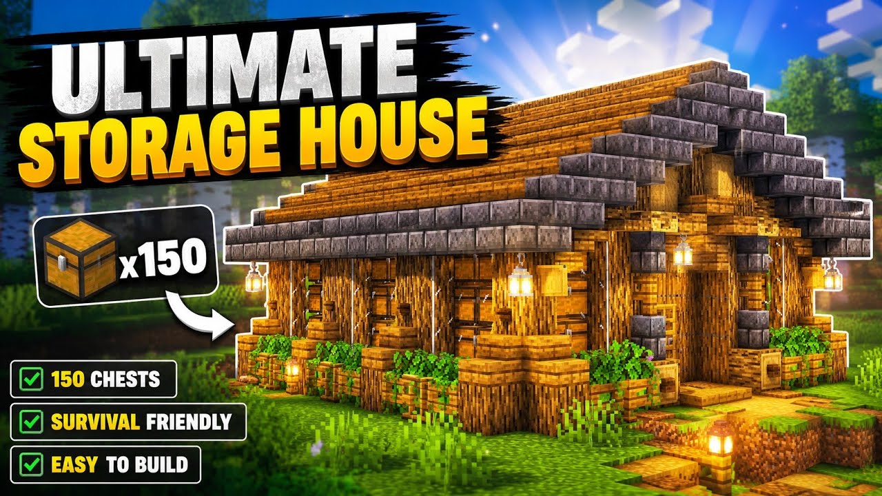 Minecraft: Easy Storage House Tutorial | How to build Storage House
