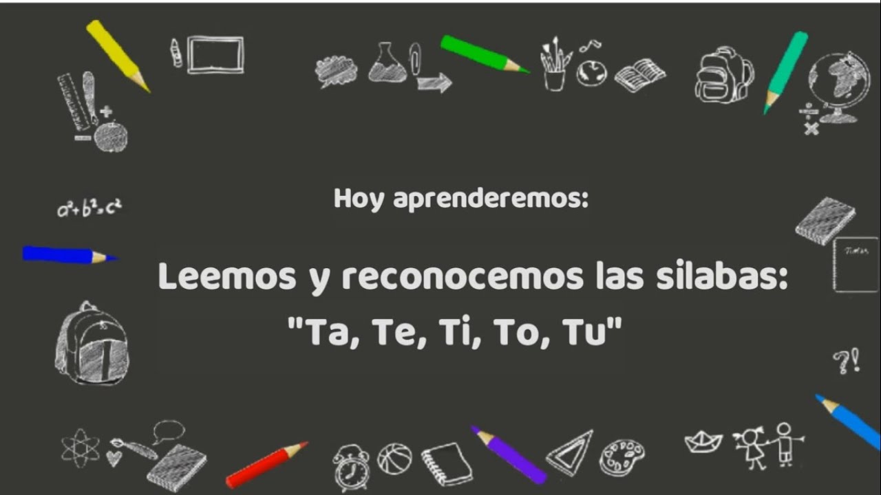 reconocemos las silabas ta te  ti to tu