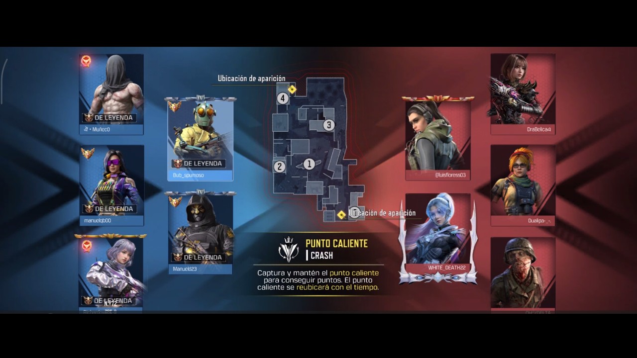 partida igualada de call of duty mobile de  punto caliente en crash