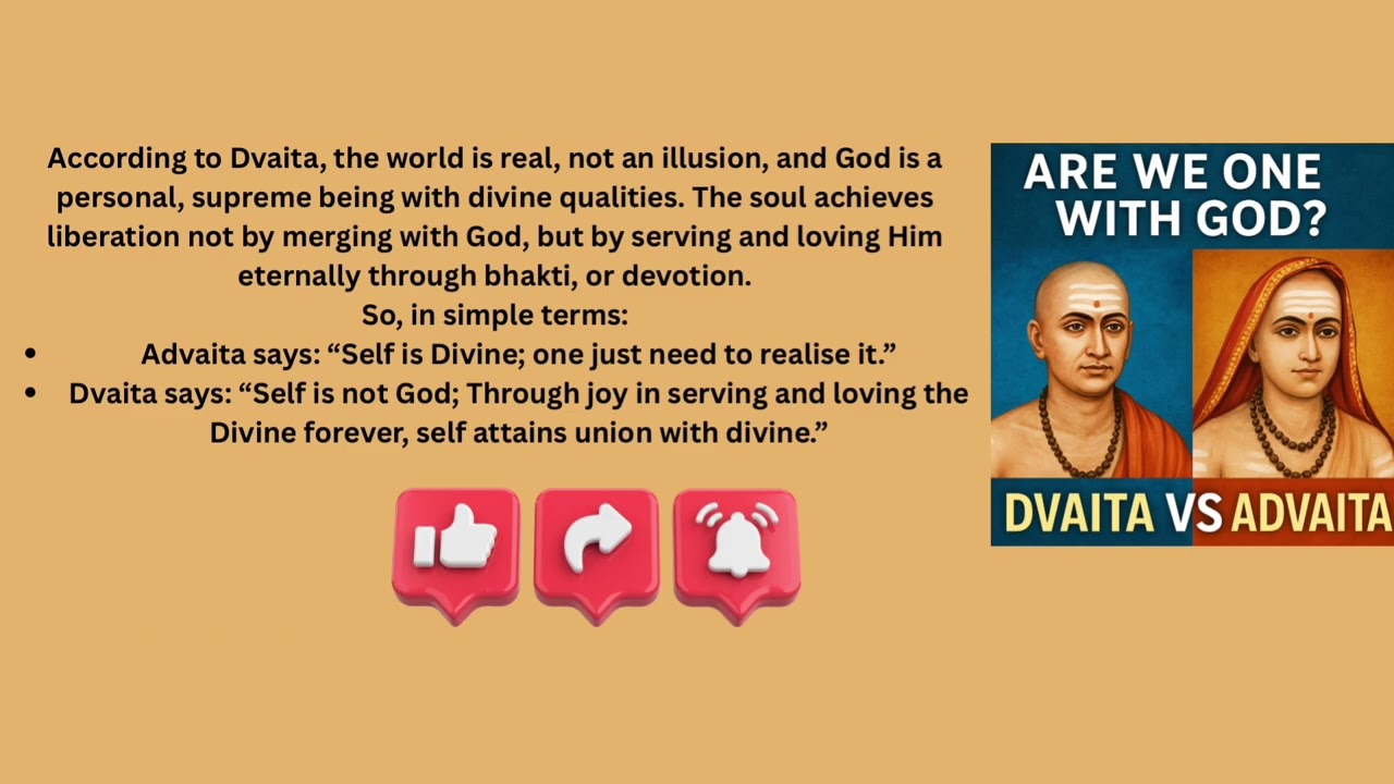 Dvaita vs Advaita Vedanta | Simple Explanation of Two Great Paths