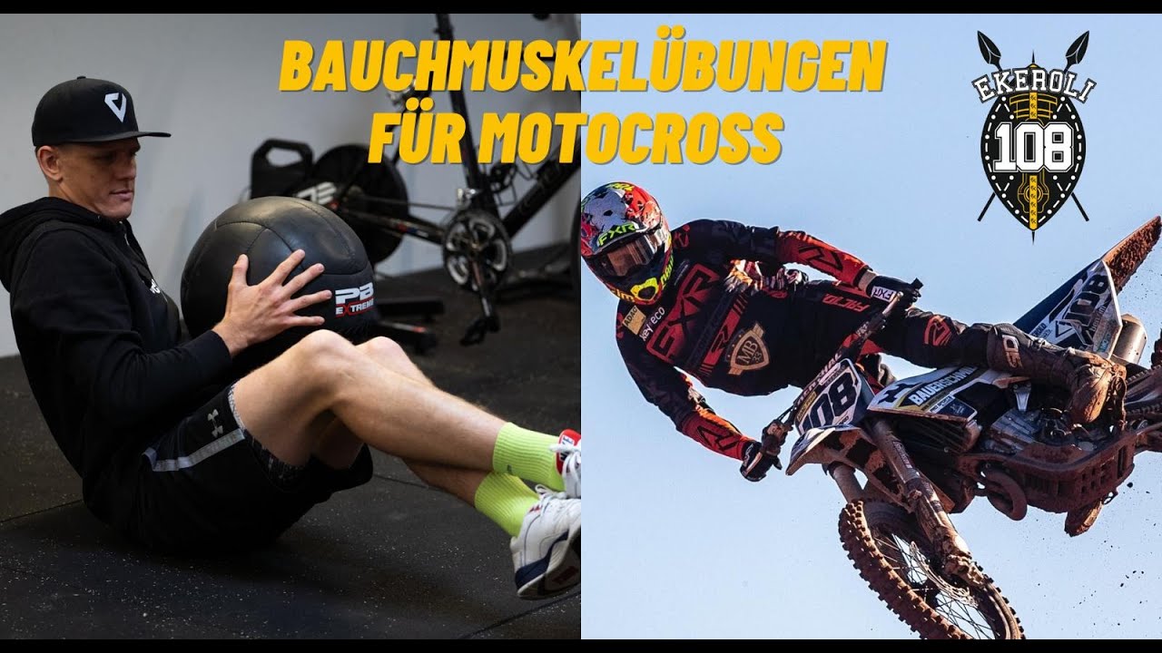 Bauchmuskelübungen für Motocross