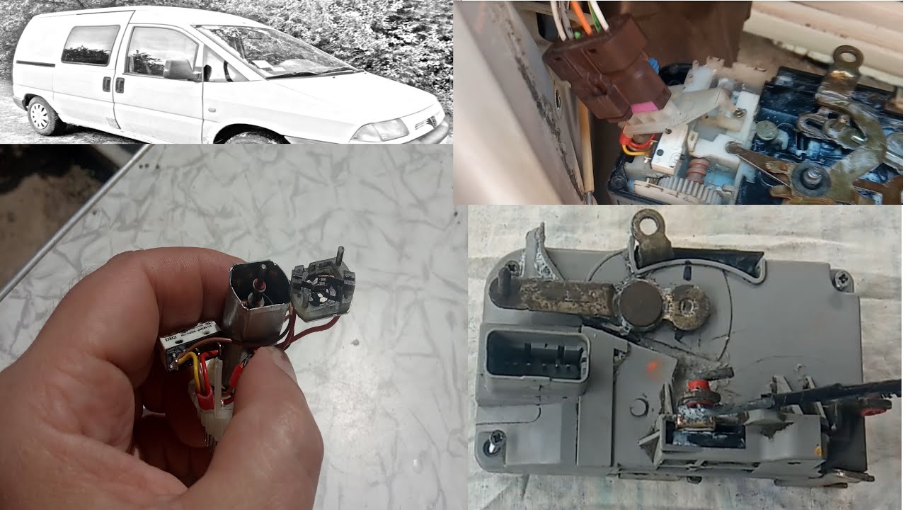 Ремонт моторчик центрального замка двери PEUGEOT EXPERT 2003