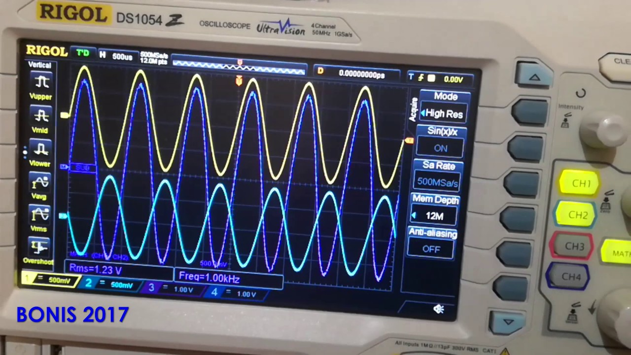 SINE 1 KHZ 1.228 VRMS STEREO +4 DBU BALANCED BONIS AUDIO