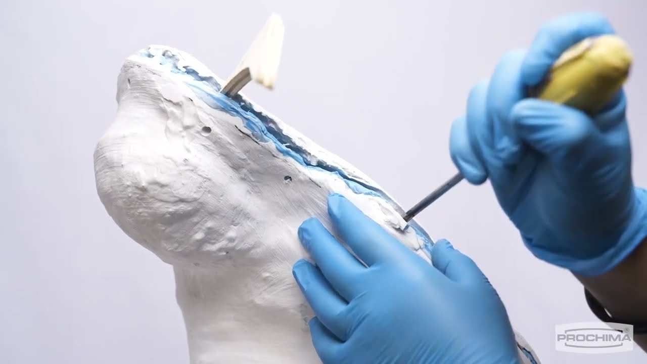 Come realizzare uno stampo Gomma siliconica e gesso grande  in due parti - parte 2 - Prochima