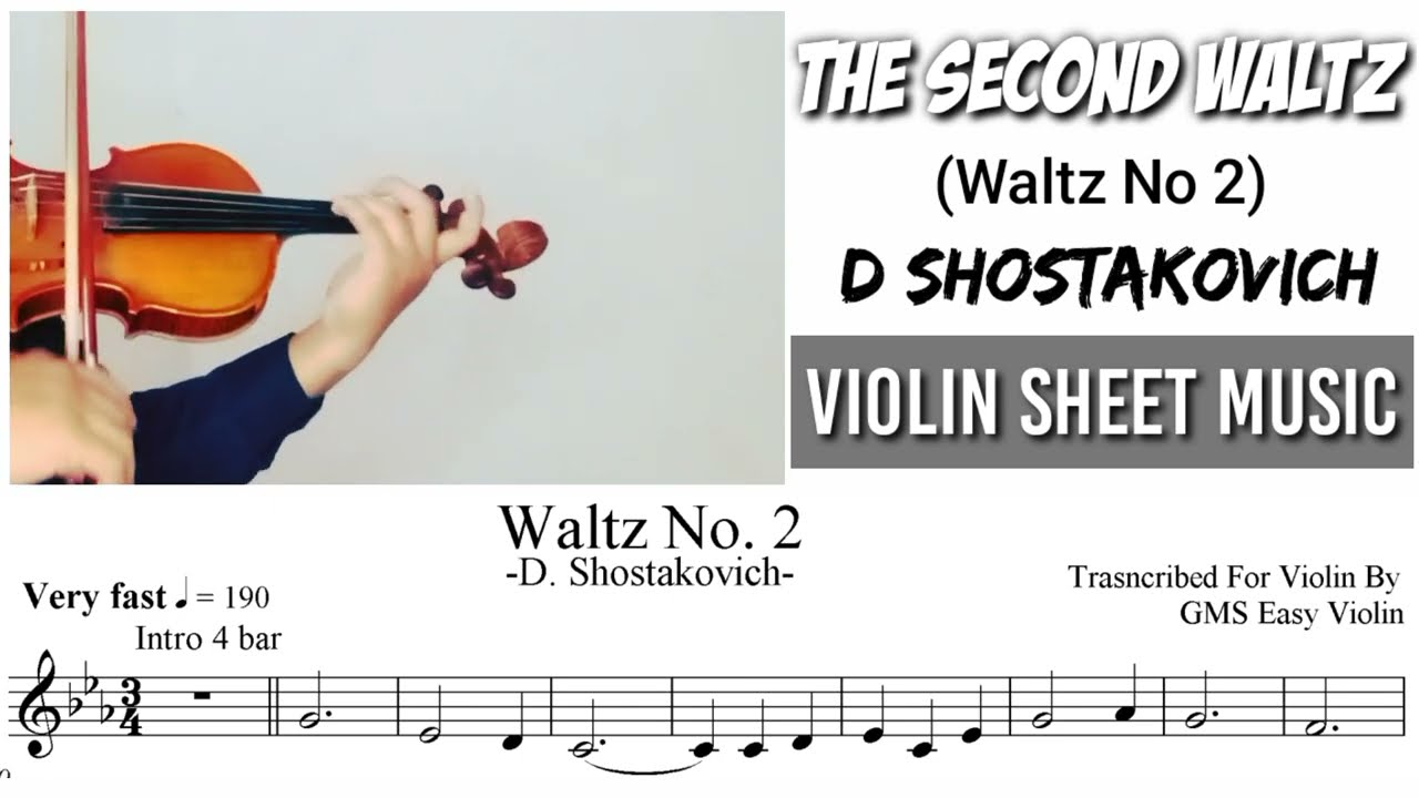 Free Sheet || The Second Waltz - Shostakovich || Violin Sheet Music