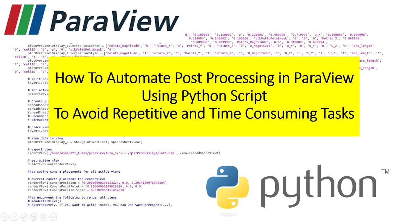 Автоматизация постобработки ParaView с помощью скрипта Python - pvbatch