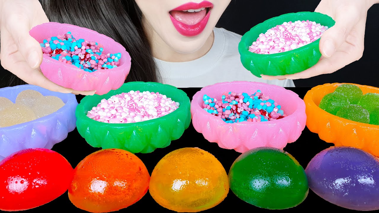 ASMR RAINBOW KOHAKUTO MUKBANG 무지개 코하쿠토 먹방 EATING SOUNDS