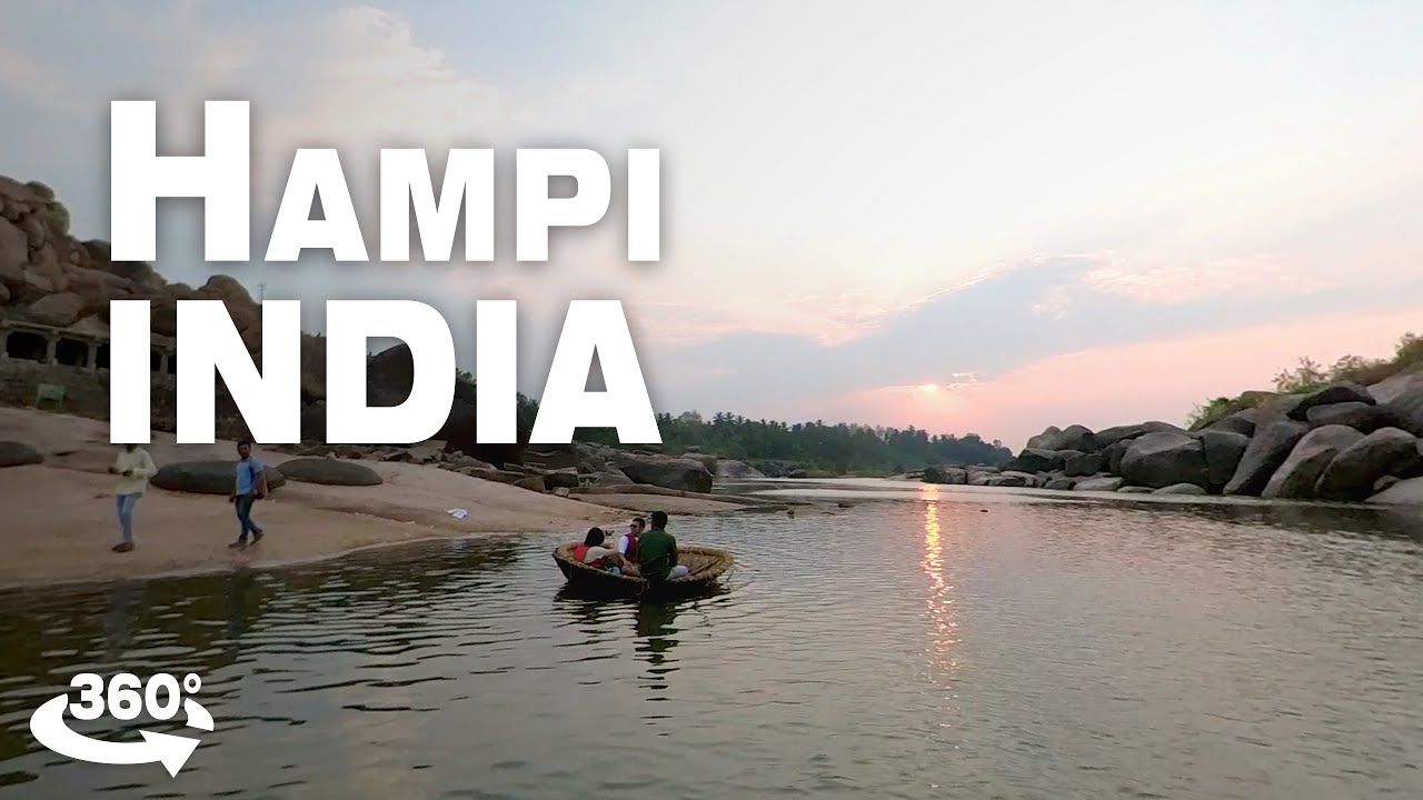 Hampi Coracle Boat Ride INDIA 2022 &bull; 360 Degree Video 5.7K ASMR