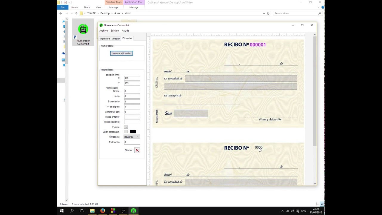 Programa Numerador para Imprentas Custombit