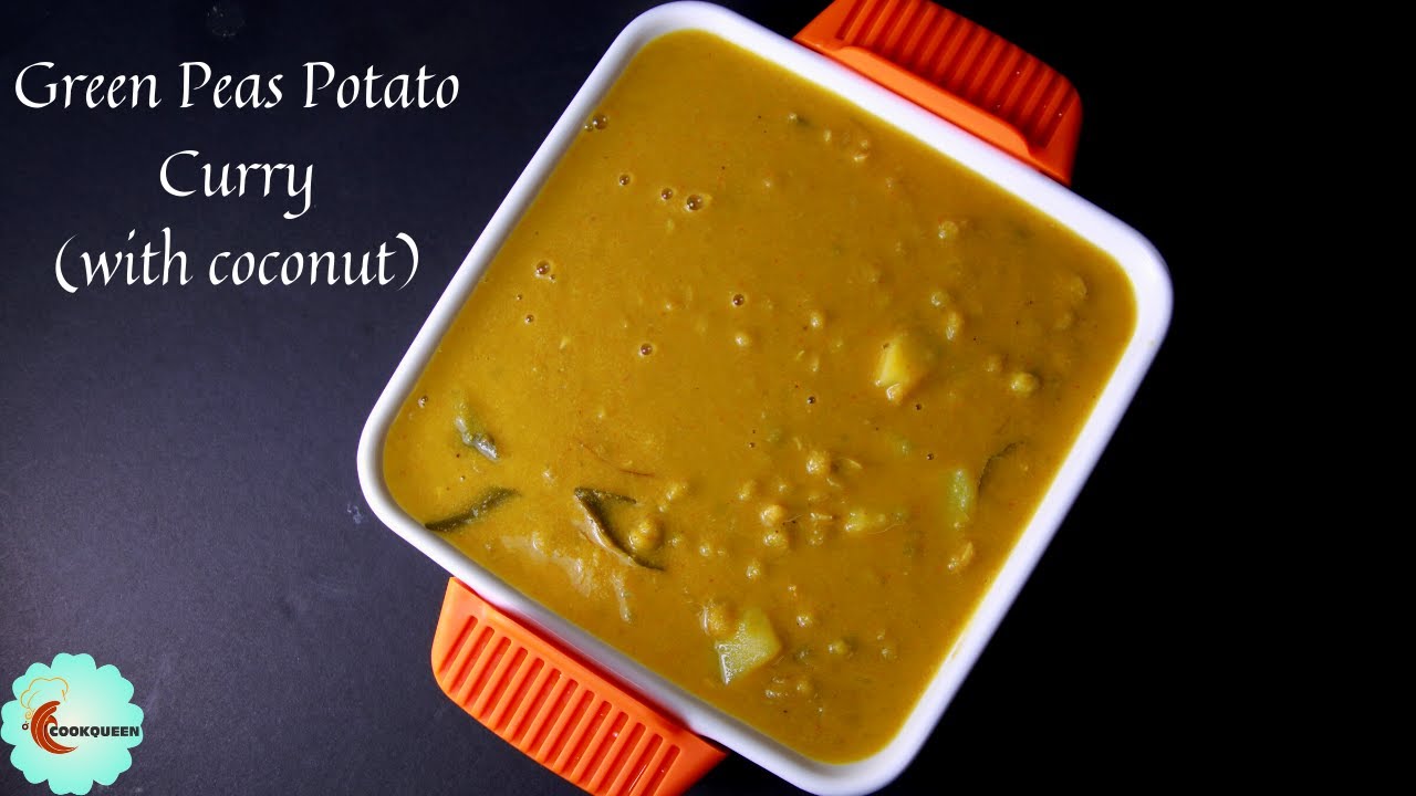 EASY GREEN PEAS POTATO CURRY (with coconut) | PERFECT SIDE DISH FOR VELLAPPAM, PUTTU, CHAPPATI