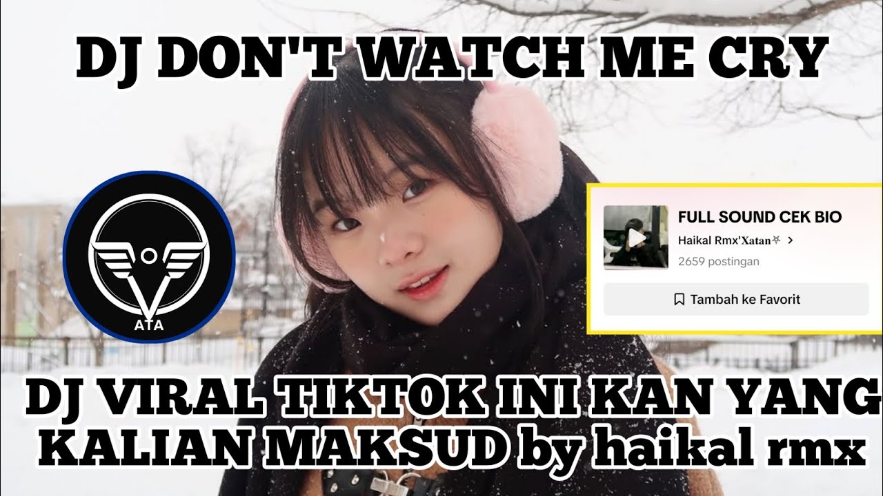 DJ DON'T WATCH ME CRY by haikal rmx VIRAL TIK TOK