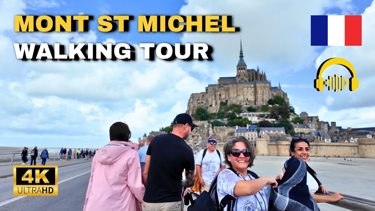 Mont Saint-Michel 🇫🇷 4K Walking Tour with History (Normandy, France)