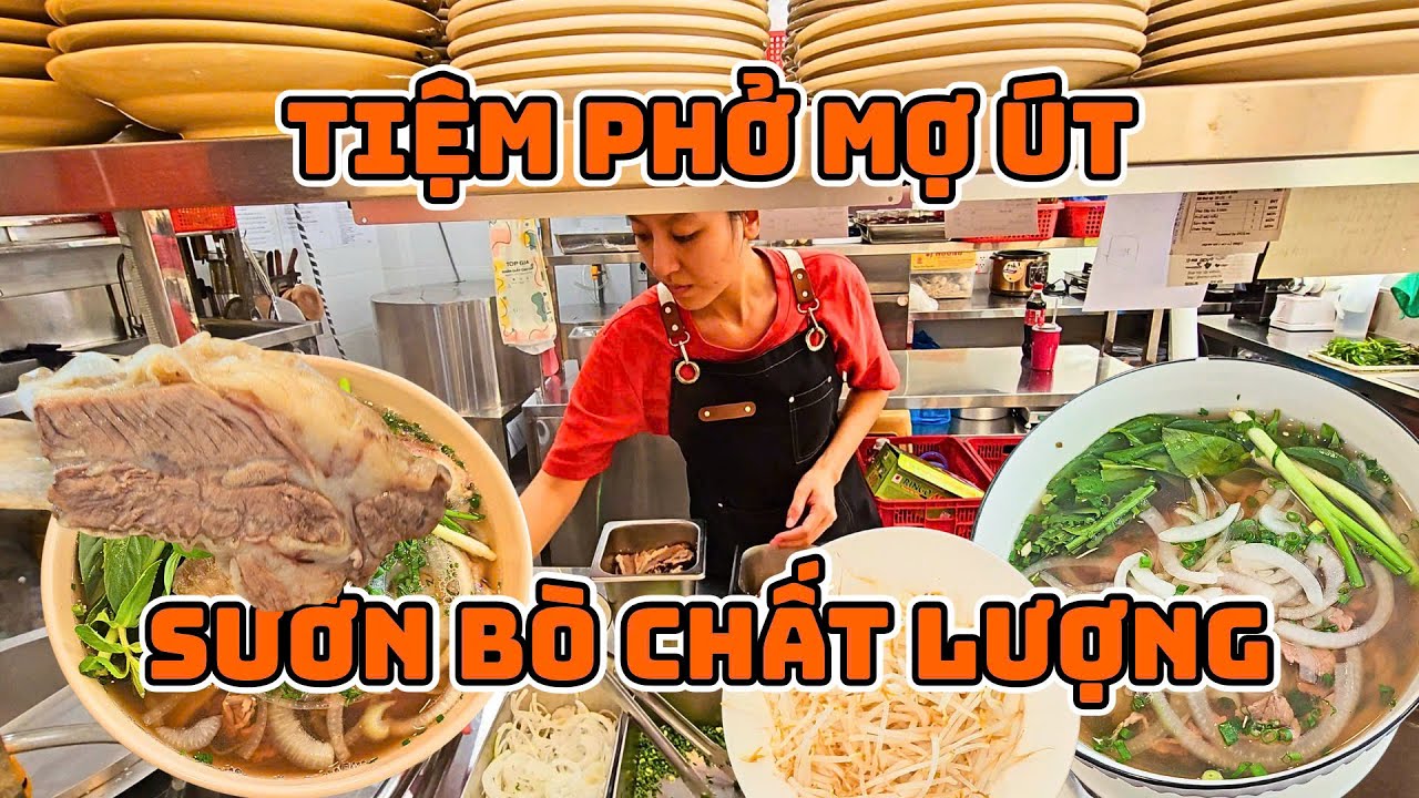 Thơm Ngon Phở Mợ Út đậm đà hương vị Sài Gòn, Sườn Bò, Tái Nạm mềm ngon, Bò Viên giòn thơm tiêu.