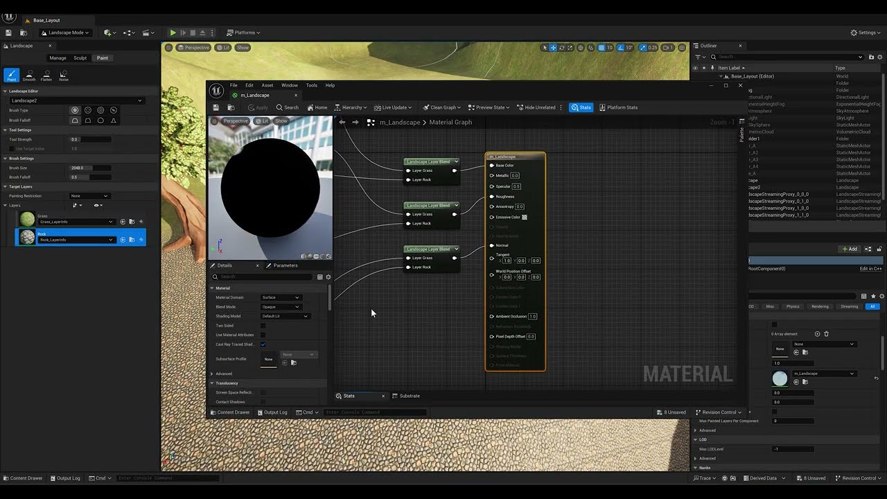 Painting Landscape Materials in Unreal Engine