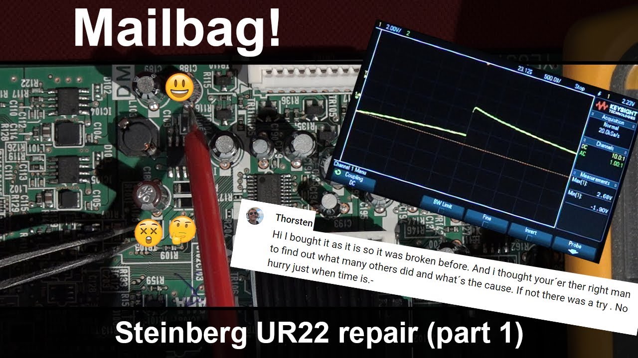 Steinberg UR22 usb audio interface repair! MAILBAG!