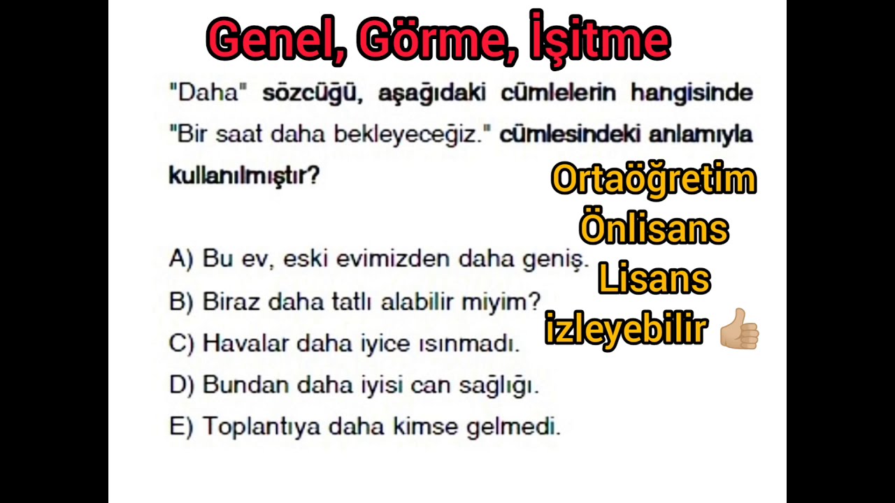 EKPSS 2024 | Genel-Görme-İşitme-2 | 60 SORULUK DENEME SINAVI !!! #ekpss #ekpss2024