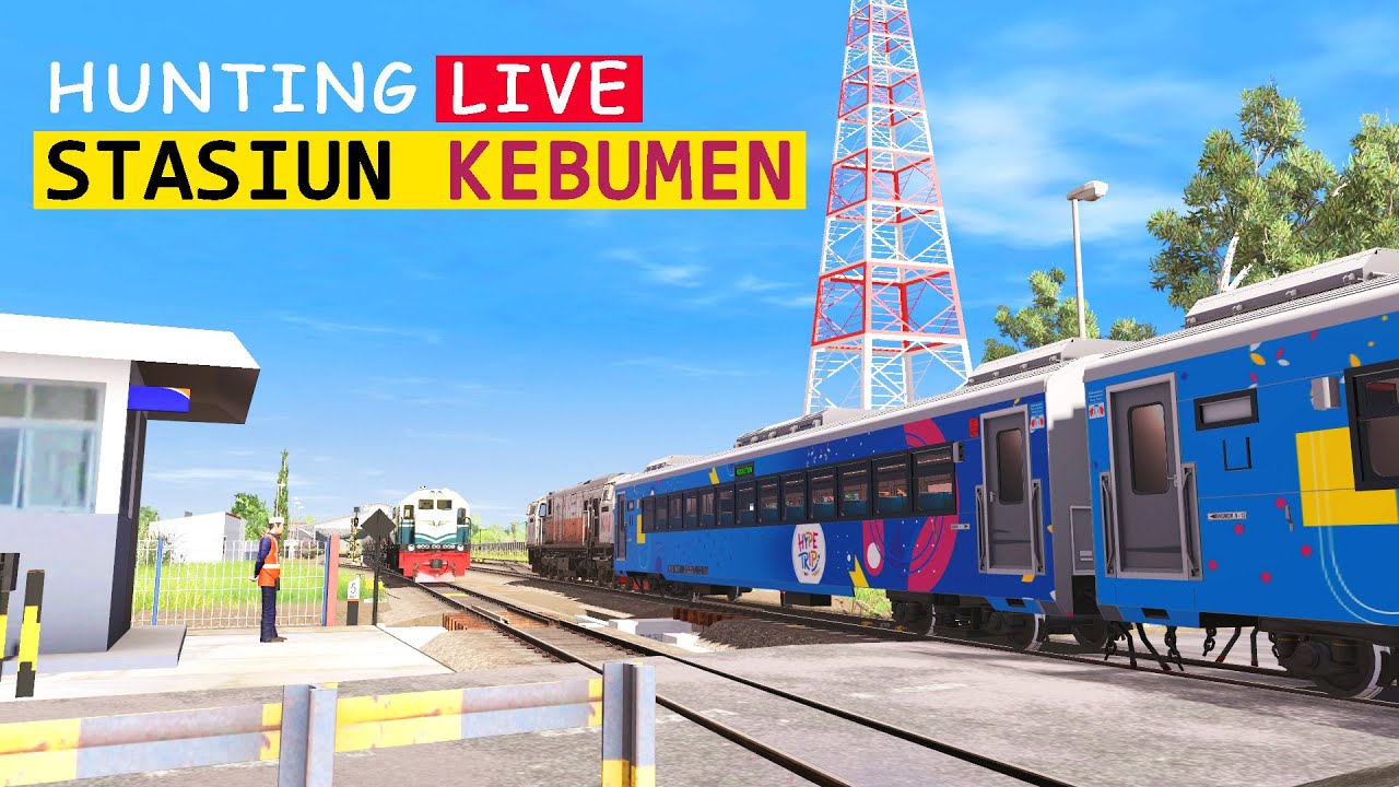 Hunting Kereta Live Di Stasiun Kebumen | Trainz Simulator Indonesia