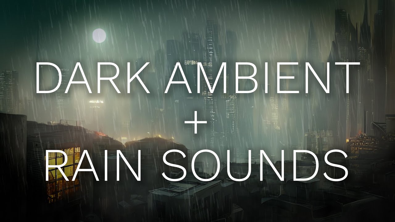 [With Rain Sounds] 1 hour of dark atmospheric synth ambient background music / The Slums (Part 34)