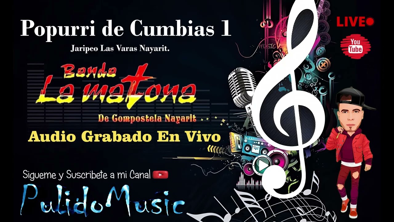 Popurri de Cumbias 1 Audio En Vivo Banda La Matona