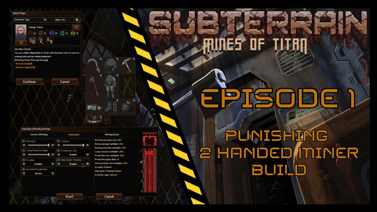 Subterrain Mines of Titan - Lets Play 1 - Punishing - Miner Run