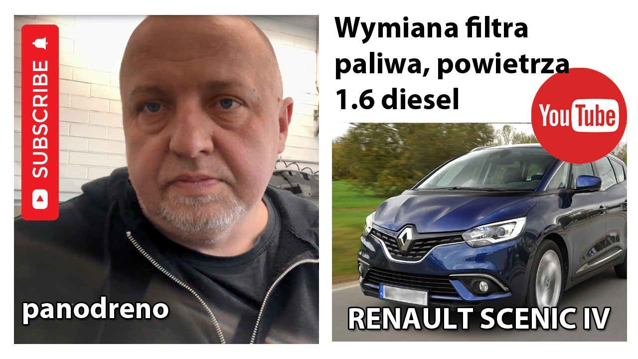 Renault Scenic IV wymiana filtra paliwa i powietrza