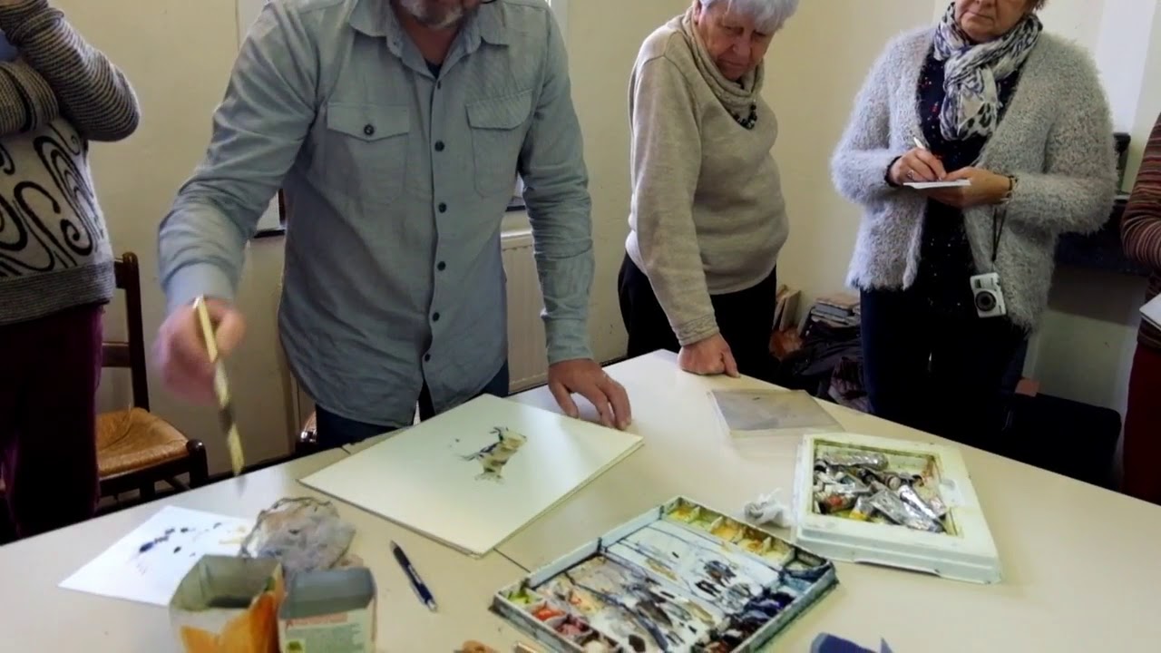 Démo aquarelle 1e partie Yves Fagniart