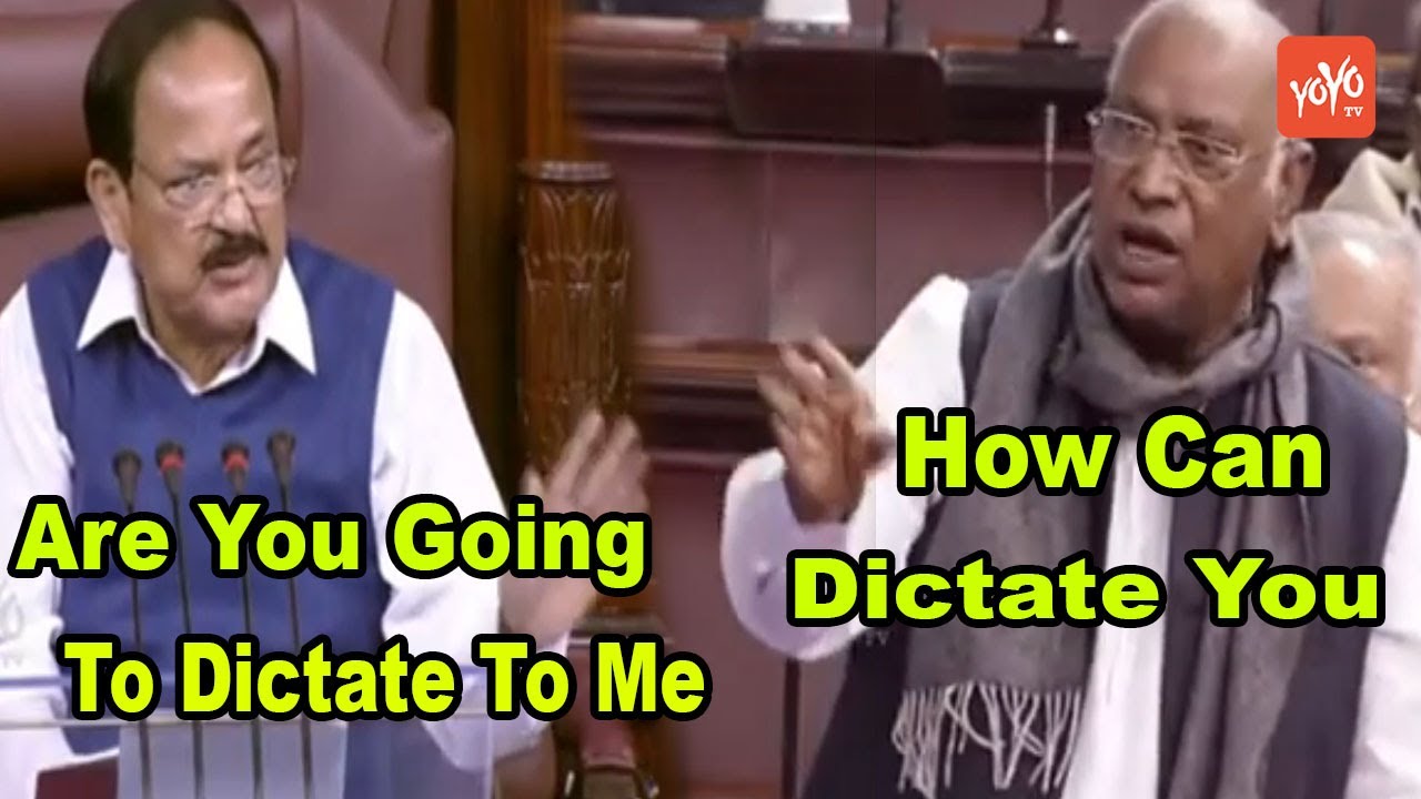 Mallikarjun Kharge vs Venkaiah Naidu | Rajya Sabha 2021 | Parliament Winter Session