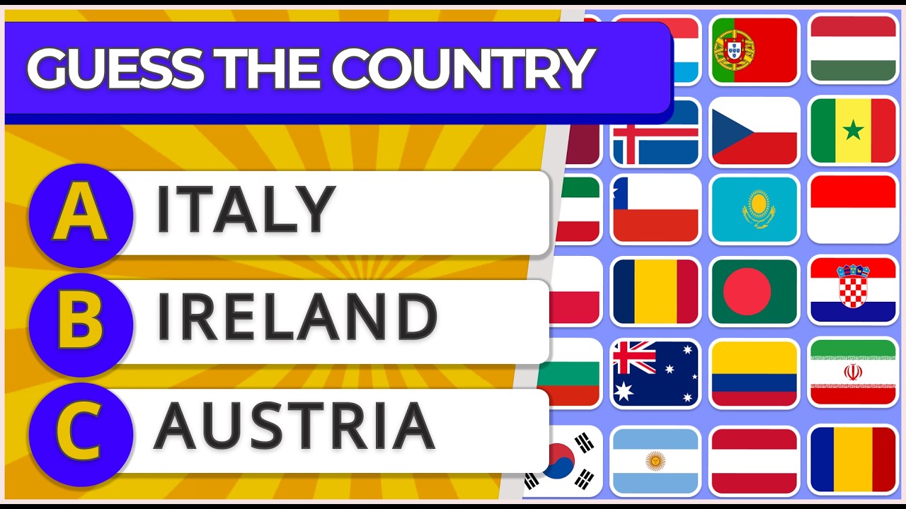 World Flags Quiz: How Many Countries Can You Name? (40 Flags)