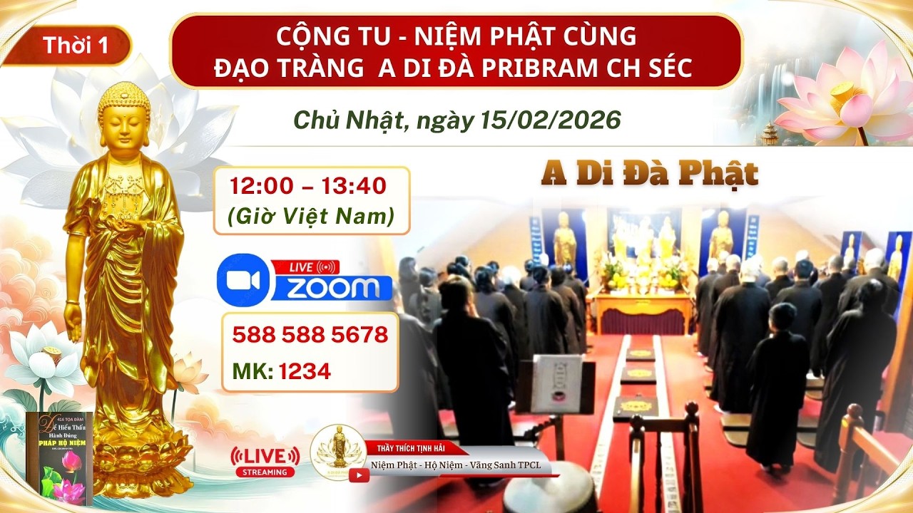 Cộng Tu Cùng Đạo Tràng A Di Đà Pribram CH Czech ngày 15/02/2026 (Thời 1)