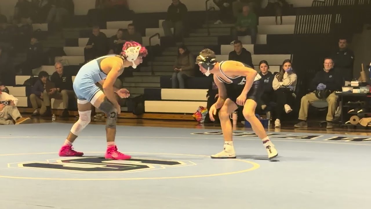 Shawnee High School Wrestling Captain, Sean Bradley II Defeats Cherry Hill West at 113 lbs 24-9