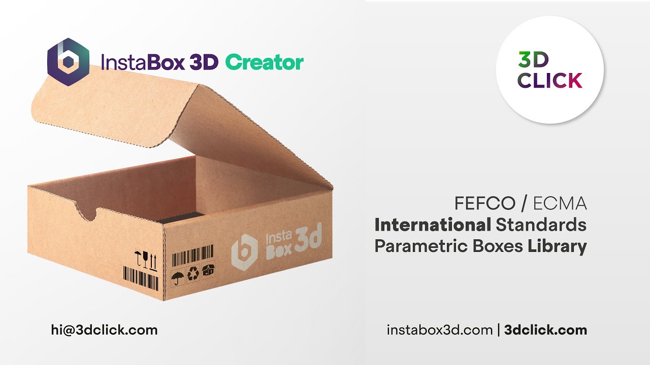 3D CLICK | FEFCO & ECMA Parametric Box Libraries