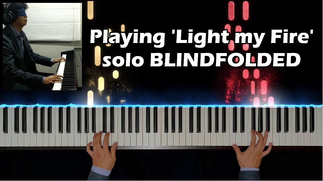 Playing 'Light My Fire' bass & organ solo BLINDFOLDED