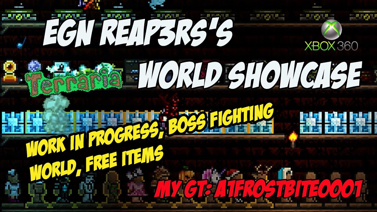 EGN REAP3RS Terraria World Showcase | Boss Killing world, Item World, Jungle Temple House