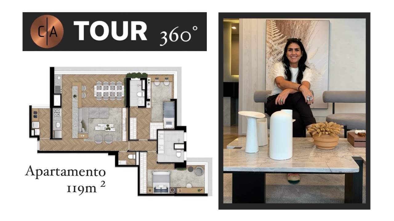 TOUR 360° | Apartamento Decorado 119m²