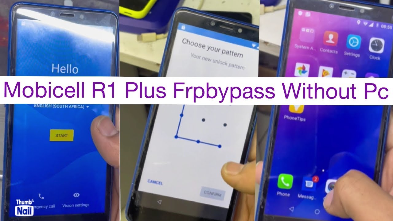 Mobicell R1 plus frp bypass without PC