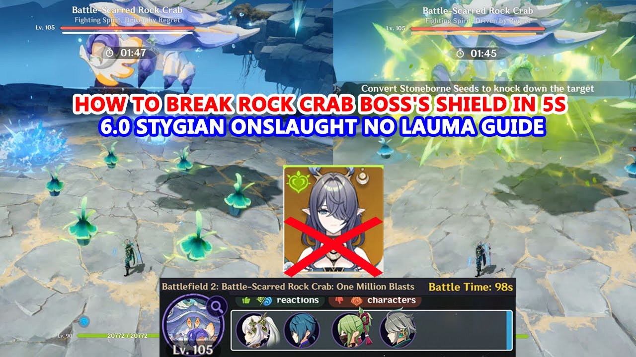 How to Break Rock Crab Boss's Shield in 5s | 6.0 Stygian Onslaught No Lauma Guide