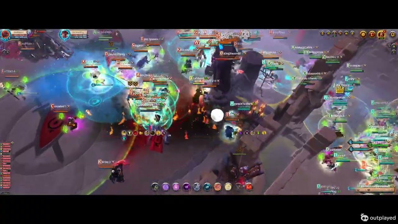GREAT ARCANE POV! AFTERMATH VS RESCUE STATION DEFF CASTLE FIGHT ALBION ONLINE EAST