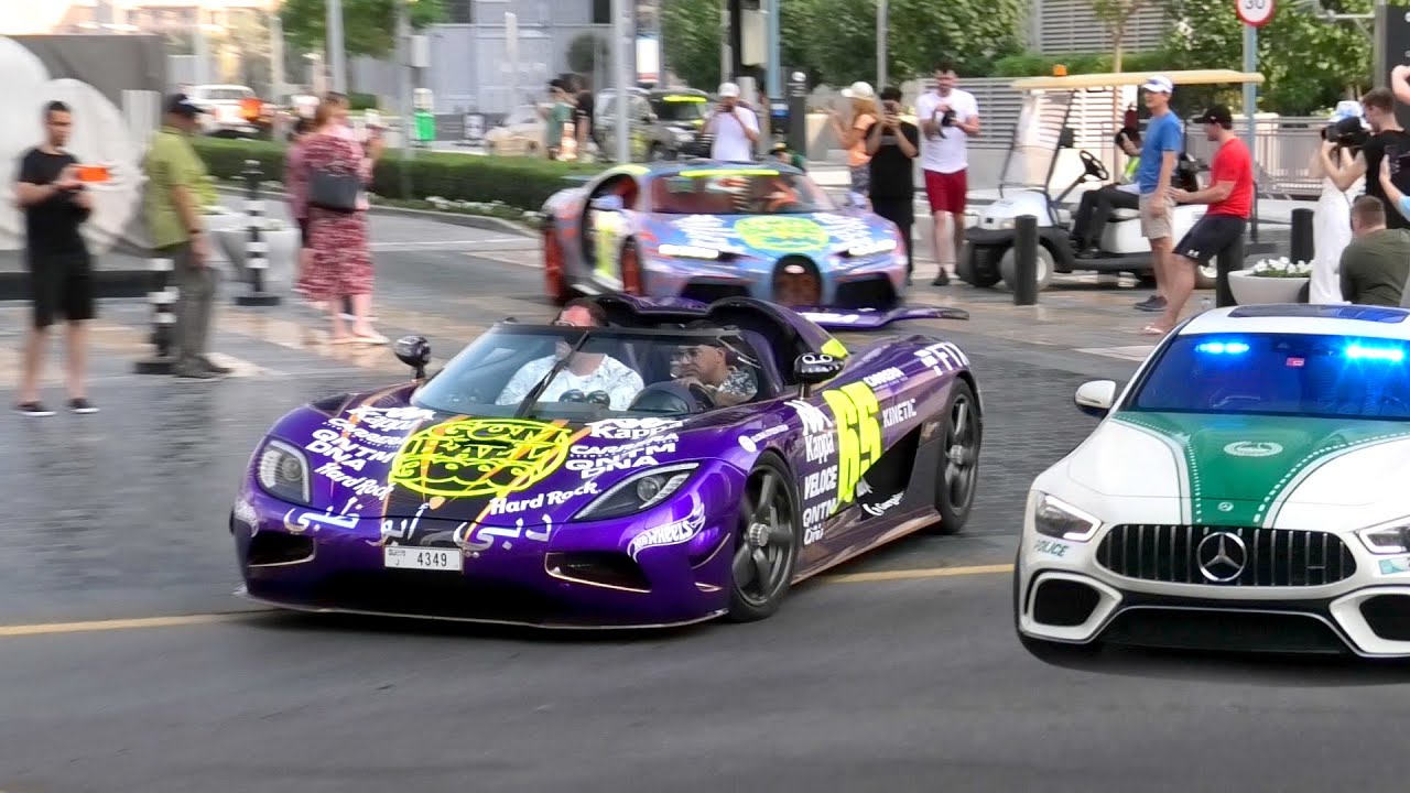Dubai POLICE escorts the GUMBALL 3000 MIDDLE EAST Start line!