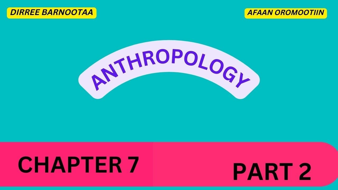 Anthropology Chapter 7 Part 2: Preservation, Limitation and Challengs of Ik |in Afaan Oromoo