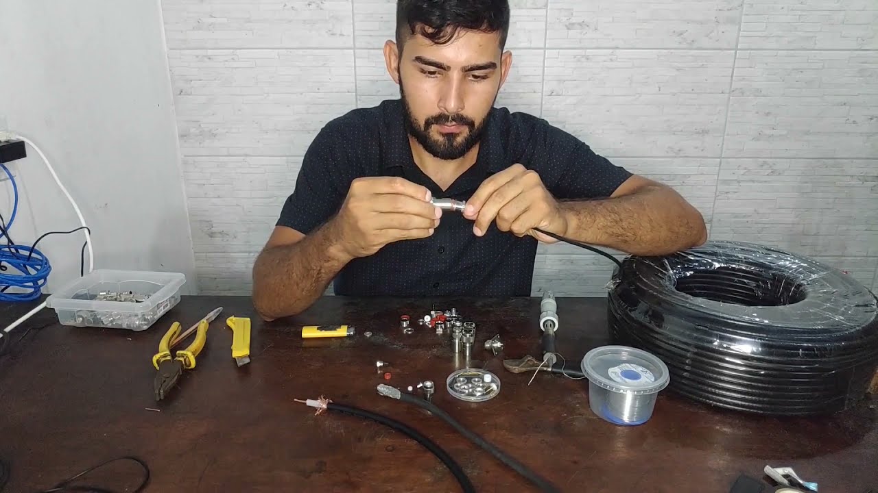 Internet rural - Como fazer um cabo coaxial na pratica