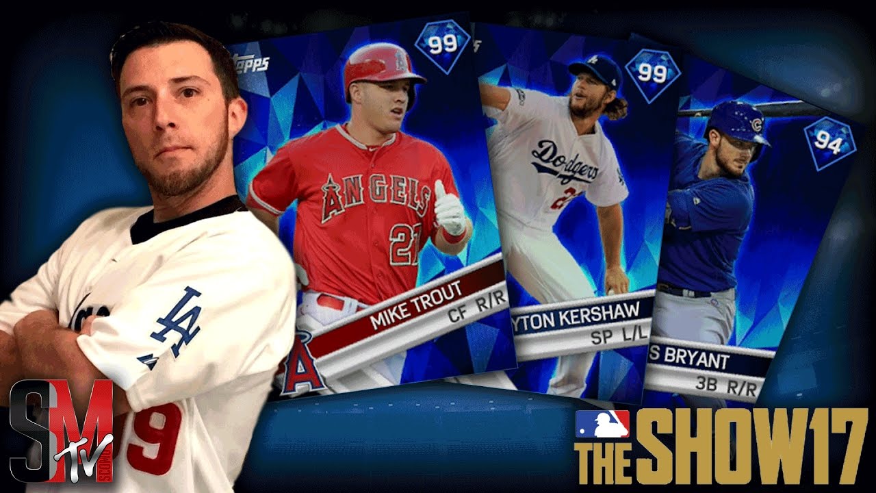 MY FIRST DIAMOND PULL! - MLB THE SHOW 17 PACK OPENING