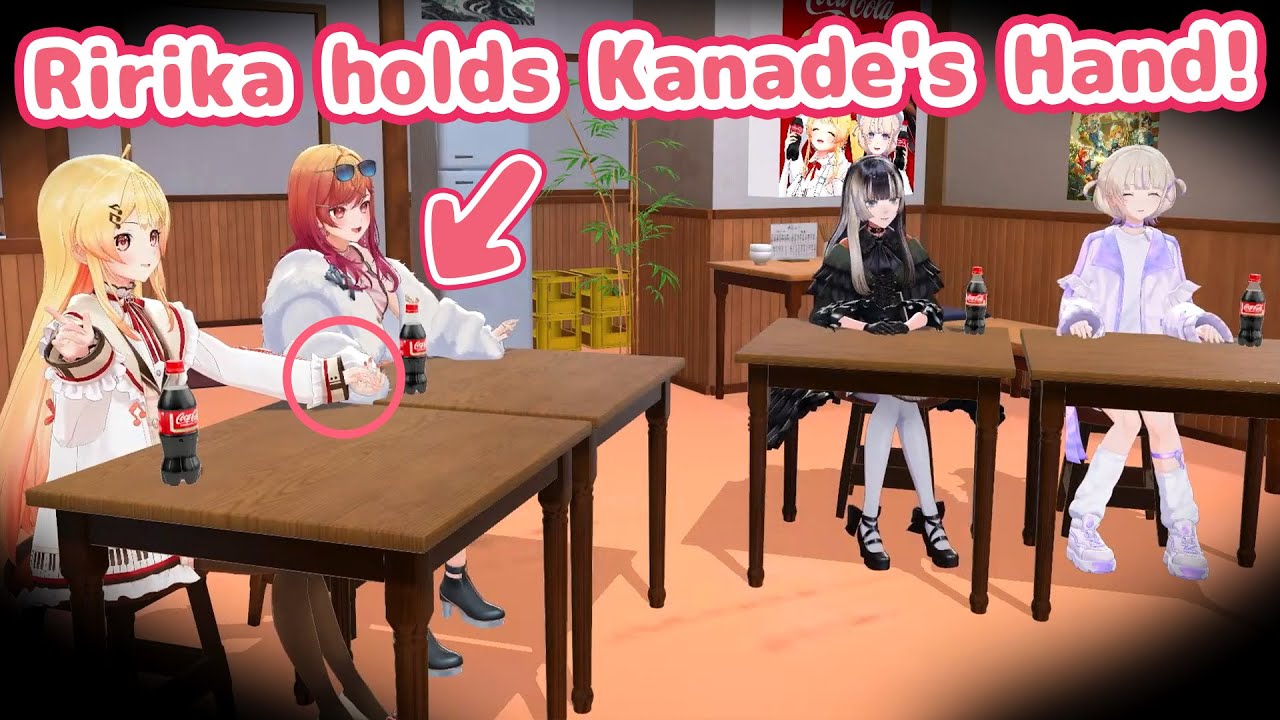 Ririka holds Kanade's Hand!