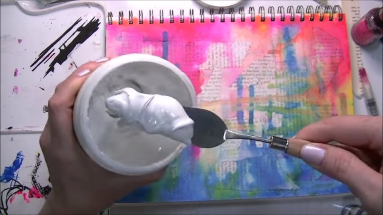 Art Journaling with Dylusions and Modeling Paste